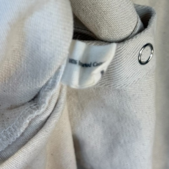 Lucette Cotton Retro Pearl Snap Button Shirt Cream and Tan Womens Size XS - Picture 7 of 7